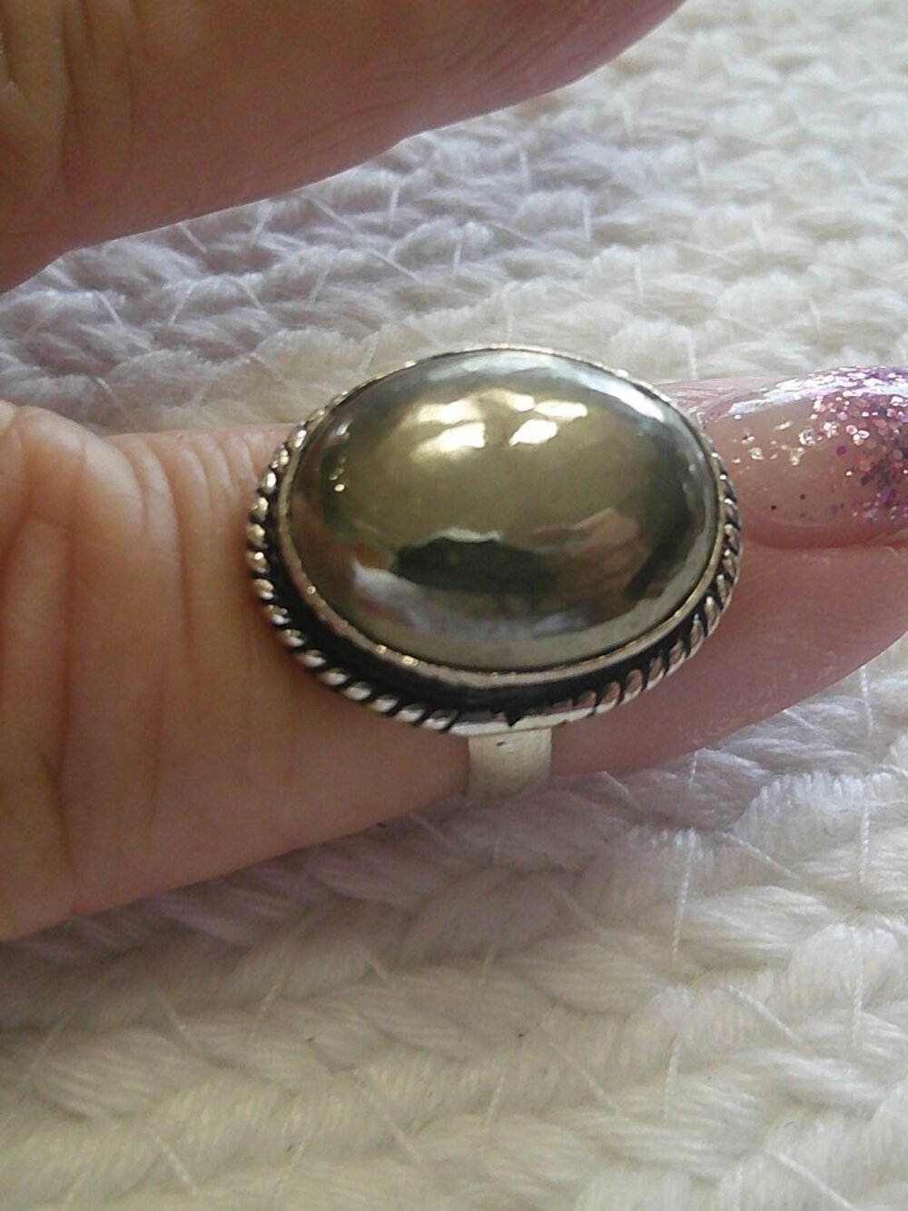 Unique APACHE PYRITE Handmade Sterling 925 Ring Size 6 #190F